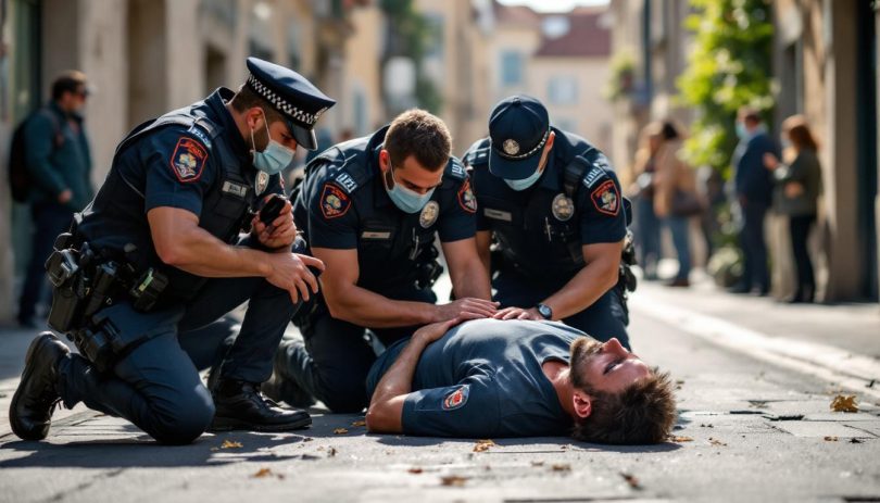 un homme de 55 ans a été sauvé in extremis par les policiers de castres après avoir subi un arrêt cardiaque. grâce à 20 minutes de massage cardiaque intensif, les agents ont réussi à lui redonner vie, démontrant ainsi l'importance de la formation à la réanimation. découvrez les détails de cet acte héroïque.